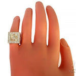 Custom Made Pinky Diamond Cross Ring 66265 - Image 7