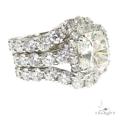 Custom Made Platinum Engagement Set Diamond Ring 67088 - Image 3
