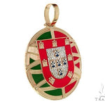 Custom Made Portugal Flag Diamond Pendant 66267 - Image 2