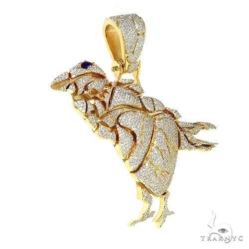 Custom Made Realistic Heart Shape Bird Pendant 67064 - Image 2