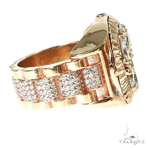 Custom Made Rolex Style Diamond Ring 67378 - Image 3