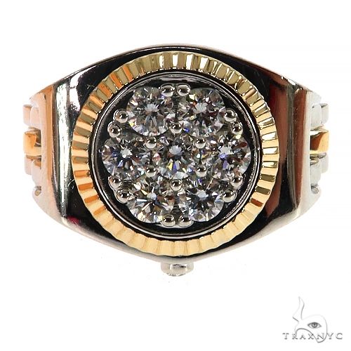 Custom Made Rolex Style Diamond Ring 68329 - Image 1