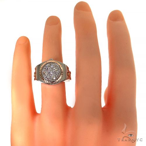 Custom Made Rolex Style Diamond Ring 68329 - Image 6