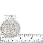 Custom Made Round Diamond 'OS' Pendant 67074 - Image 5