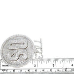 Custom Made Round Diamond 'OS' Pendant 67074 - Image 6