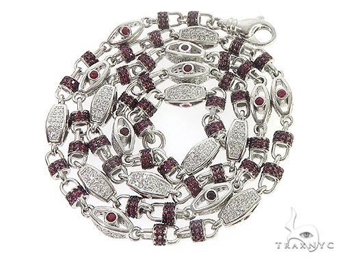 Custom Made Ruby Diamond Chain 65612 - Image 3