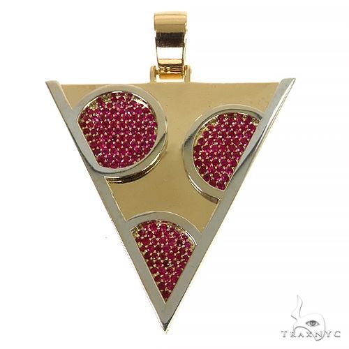 Custom Made Ruby Pizza Logo Pendant 68227 - Image 1