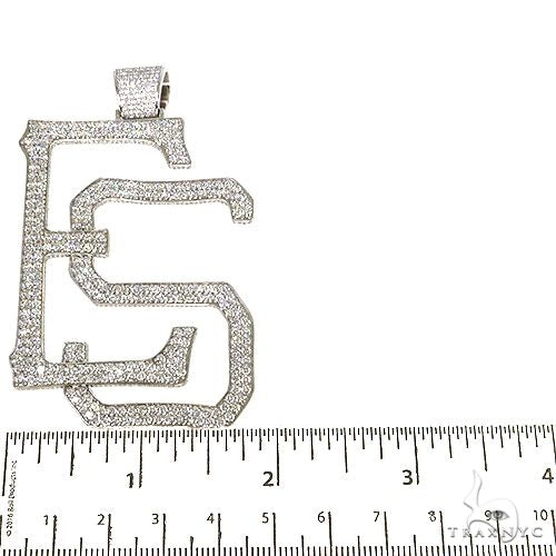 Custom Made 'SD' Diamond Pendant 67835 - Image 5