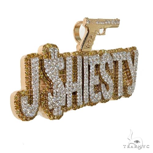 Custom Made Diamond Name Pendant 67674 - Image 2