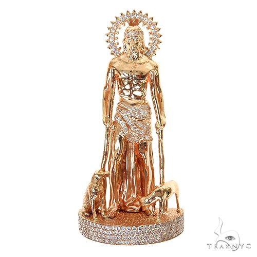 Medium St. Lazarus Diamond Pendant 67556 - Image 1