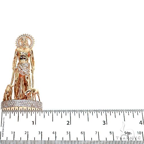 Medium St. Lazarus Diamond Pendant 67556 - Image 6