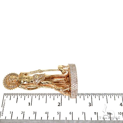 Medium St. Lazarus Diamond Pendant 67556 - Image 7