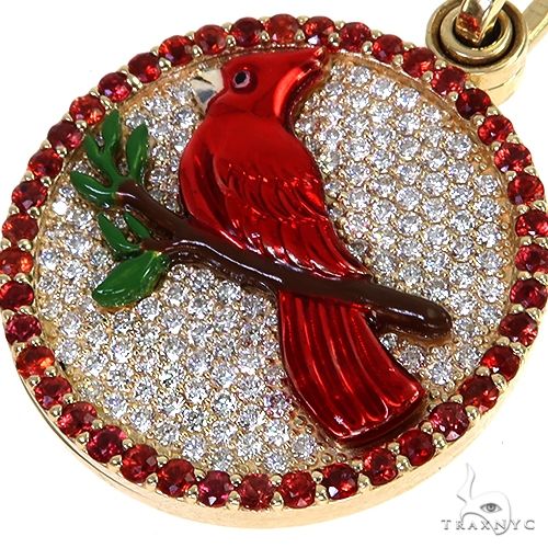 Custom Made Sapphire Diamond Photo Pendant 67770 - Image 3