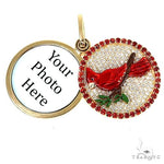 Custom Made Sapphire Diamond Photo Pendant 67770 - Image 4