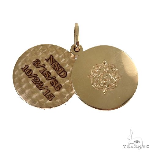 Custom Made Sapphire Diamond Photo Pendant 67770 - Image 5