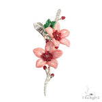 Custom Made Silver Cherry Blossom Pendant 66540 - Image 1