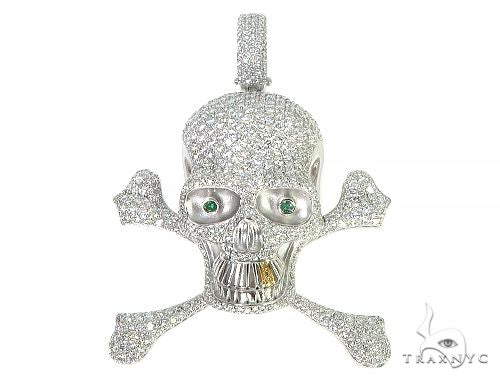 Custom Made Diamond Skull Pendant 66258 - Image 1