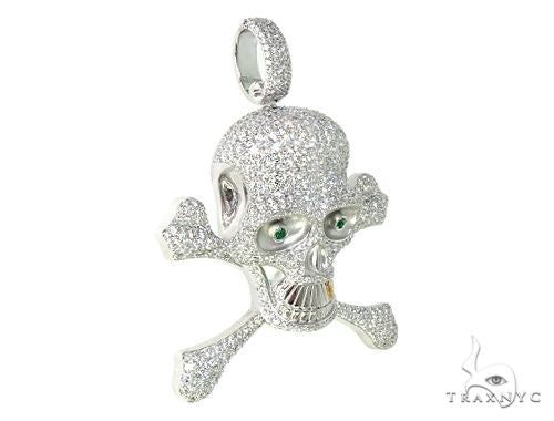Custom Made Diamond Skull Pendant 66258 - Image 2