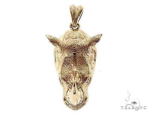 Custom Made Small Rhino Pendant 65406 - Image 1