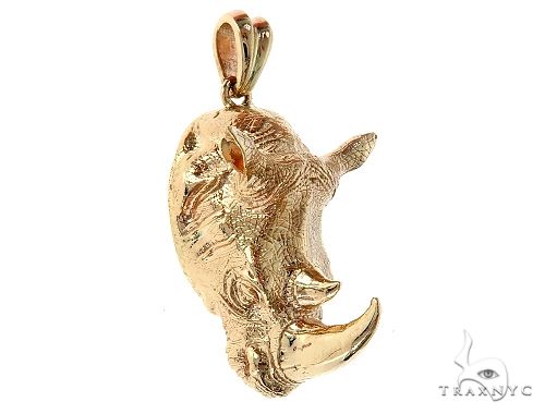 Custom Made Small Rhino Pendant 65406 - Image 2