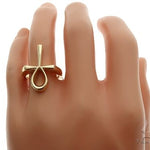 Custom Made Solid Ankh Ring 65774 - Image 8