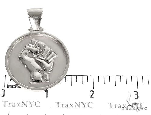 Custom Made Solid Gold People Power BLM Pendant 66579 - Image 5