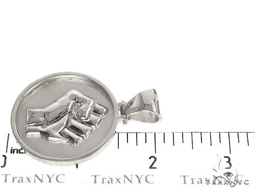 Custom Made Solid Gold People Power BLM Pendant 66579 - Image 6