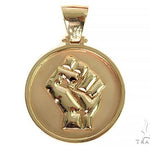Custom Made Solid Gold People Power BLM Pendant 66308 - Image 1