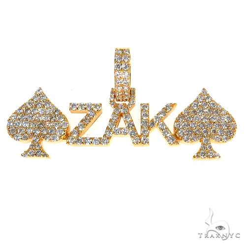 Custom Made Spades 'ZAK' Diamond Name Pendant 67873 - Image 1