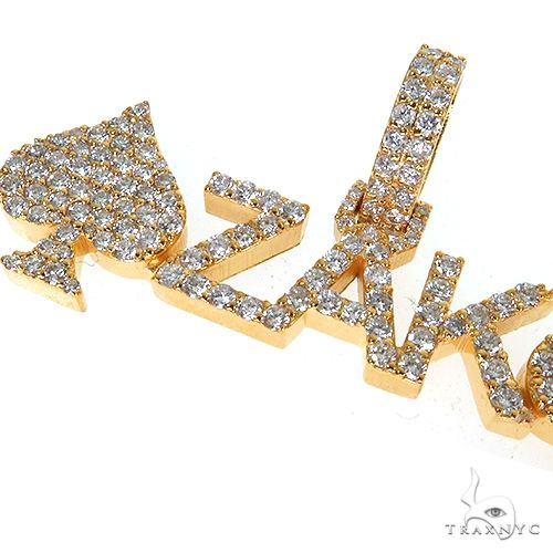 Custom Made Spades 'ZAK' Diamond Name Pendant 67873 - Image 3