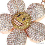 Custom Made Spinning Blooming Flower Co. Logo Diamond Pendant 67807 - Image 3