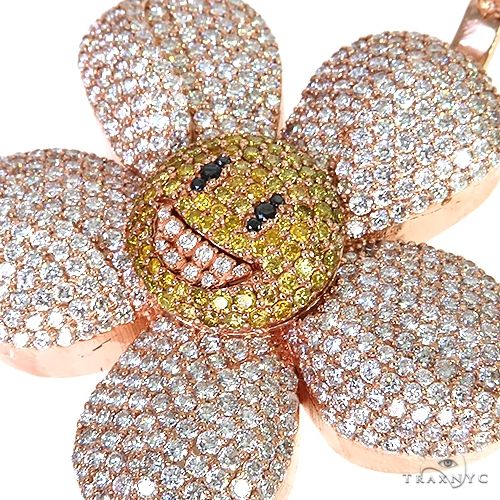 Custom Made Spinning Blooming Flower Co. Logo Diamond Pendant 67807 - Image 3