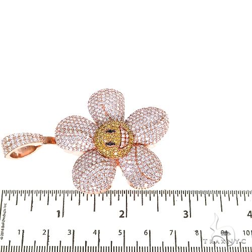 Custom Made Spinning Blooming Flower Co. Logo Diamond Pendant 67807 - Image 6