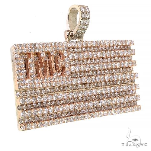Custom Made TMC Flag Diamond Pendant 68172 - Image 2
