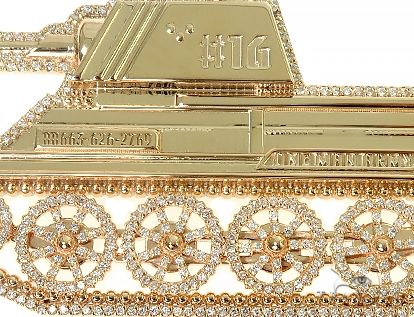 Custom Made Tank Diamond Pendant 66320 - Image 4