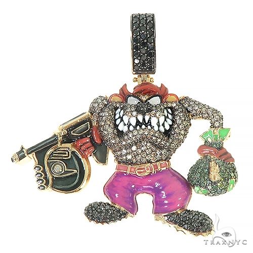 Custom Made Tasmanian Devil Diamond Pendant 66387 - Image 1