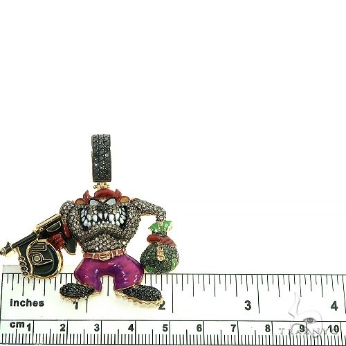 Custom Made Tasmanian Devil Diamond Pendant 66387 - Image 7
