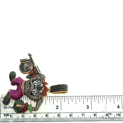 Custom Made Tasmanian Devil Diamond Pendant 66387 - Image 8