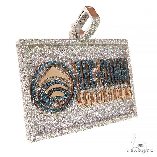 Custom Made Tec-Comm Diamond Pendant 68229 - Image 2