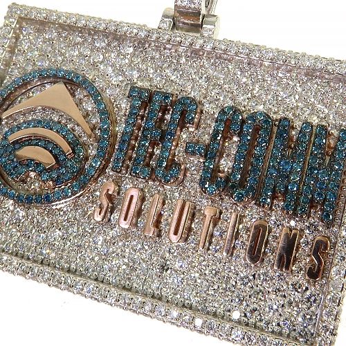 Custom Made Tec-Comm Diamond Pendant 68229 - Image 3