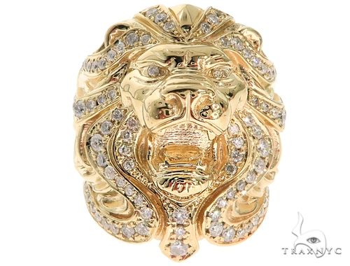 Custom Made TraxNYC Lion Head Ring 61771 - Image 2