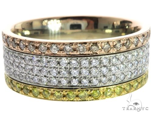 Custom Made Tri Color Diamond Eternity Band 63458 - Image 2