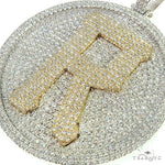Custom Made Two Tone Diamond Letter Pendant 66539 - Image 4
