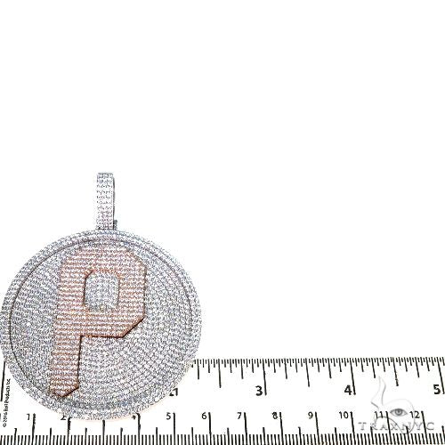 Custom Made Two Tone Diamond Letter Pendant 67474 - Image 5
