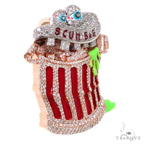 Custom Made Two Tone Scum Bag Diamond Pendant 67588 - Image 2