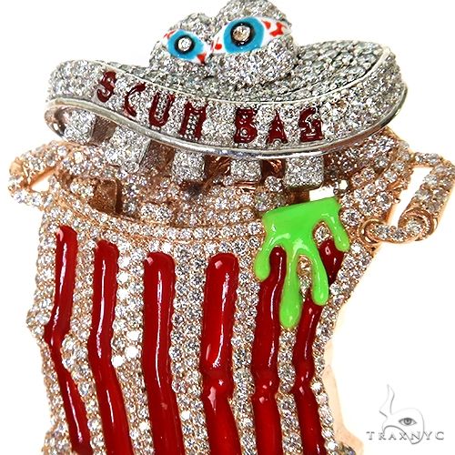 Custom Made Two Tone Scum Bag Diamond Pendant 67588 - Image 3