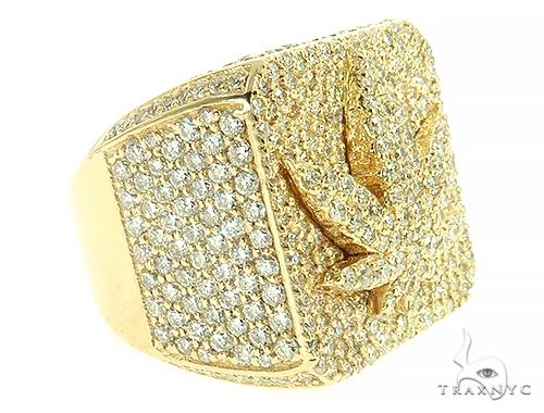 Custom Made Weed Leaf Pinky Ring 65988 - Image 3