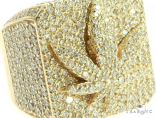 Custom Made Weed Leaf Pinky Ring 65988 - Image 4