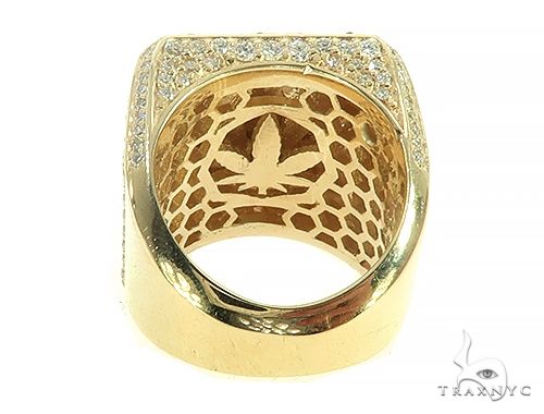Custom Made Weed Leaf Pinky Ring 65988 - Image 6