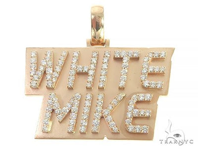 Custom Made White Mike Diamond Pendant 65960 - Image 1